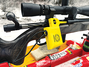 The key to prolonging barrel life in a hotrod cartridge like the 204 Ruger is ensuring the barrel is thoroughly cooled between shot strings. Patrick uses a Barrel Cool fan while changing targets to thoroughly cool his chamber.
